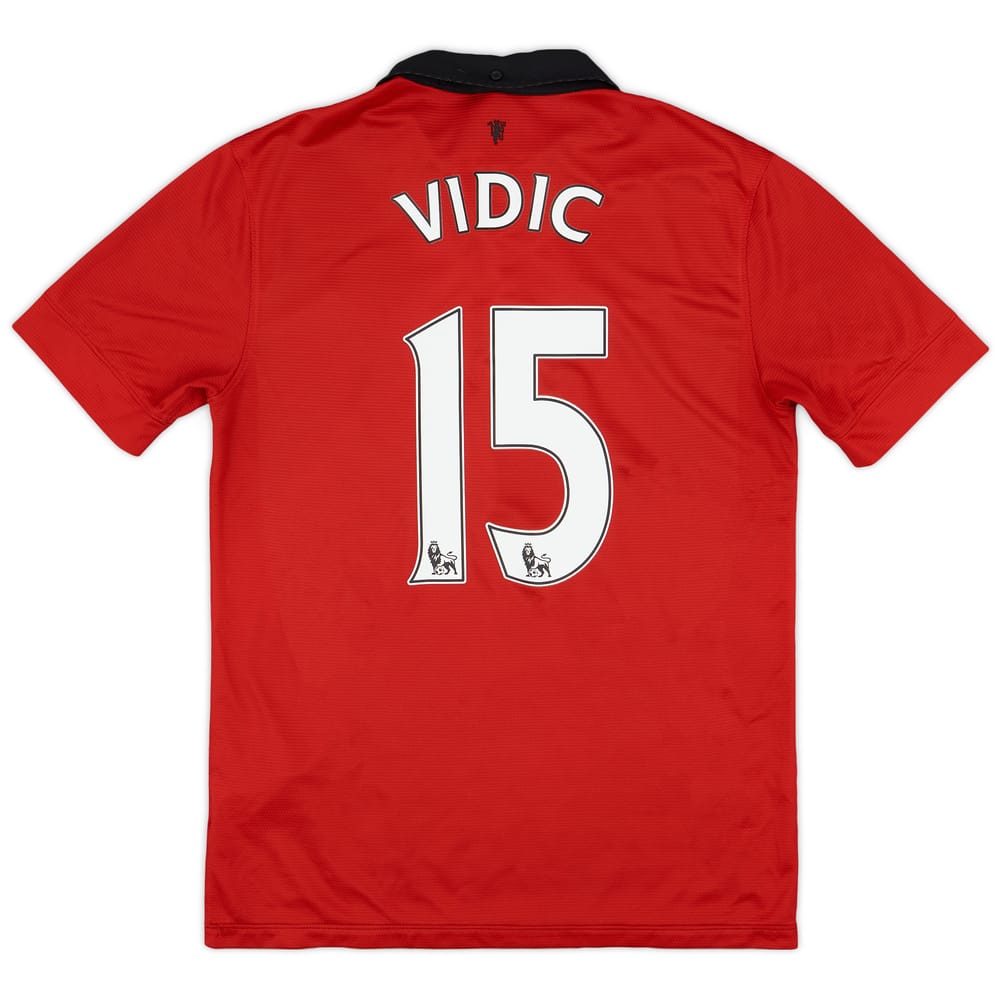 2013-14 Manchester United Home Shirt Vidic #15 - 5/10 - (M)