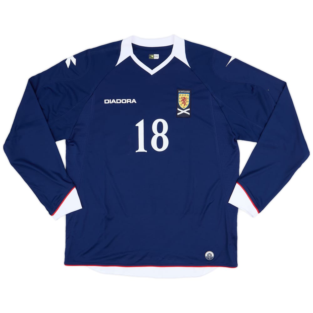 2008-09 Scotland Home L/S Shirt #18 - 9/10 - (XXL)