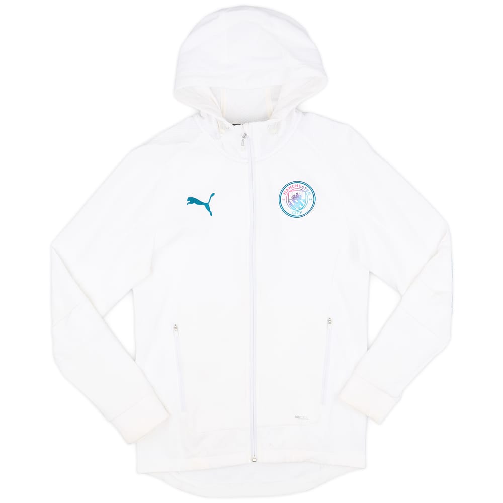 2021-22 Manchester City Puma Zipped Hooded Sweat Top - 7/10 - (S)