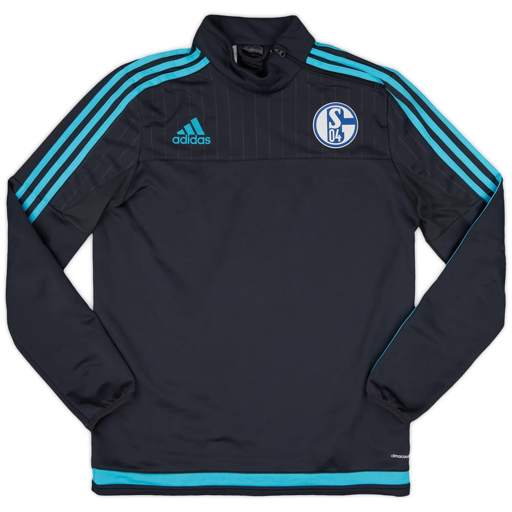 2015-16 Schalke adidas 1/4 Zip Drill Top - 8/10 - (XL.Boys)