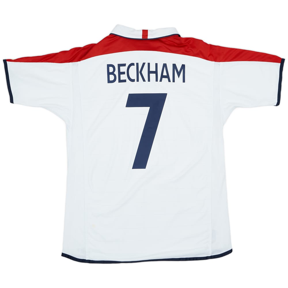 2003-05 England Home Shirt Beckham #7 - 7/10 - (L)