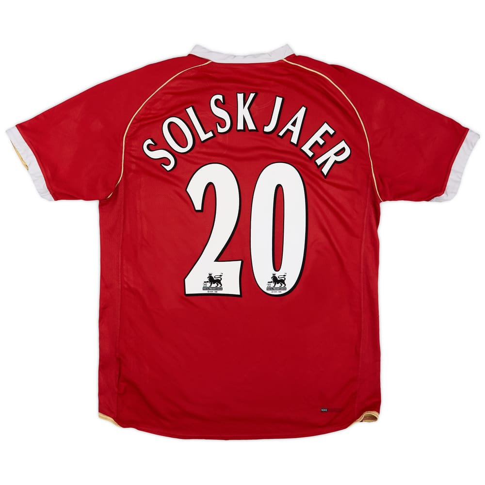 2006-07 Manchester United Home Shirt Solskjaer #20 - 5/10 - (L)