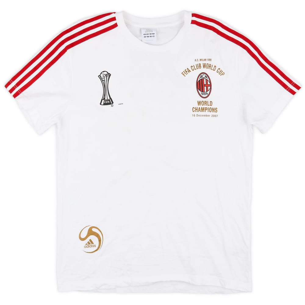 2007-08 AC Milan adidas 'Club World Cup' T-Shirt - 9/10 - (L)