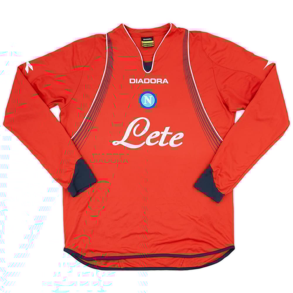 2007-08 Napoli Away L/S Shirt - 7/10 - (XL)
