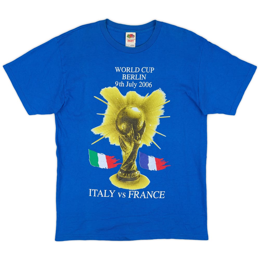 2006 World Cup Berlin 'Italy v France' Graphic Tee - 7/10 - (L)