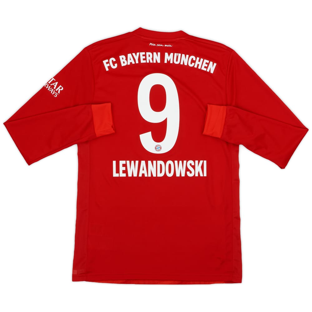 2019-20 Bayern Munich Home L/S Shirt Lewandowski #9 - 9/10 - (S)