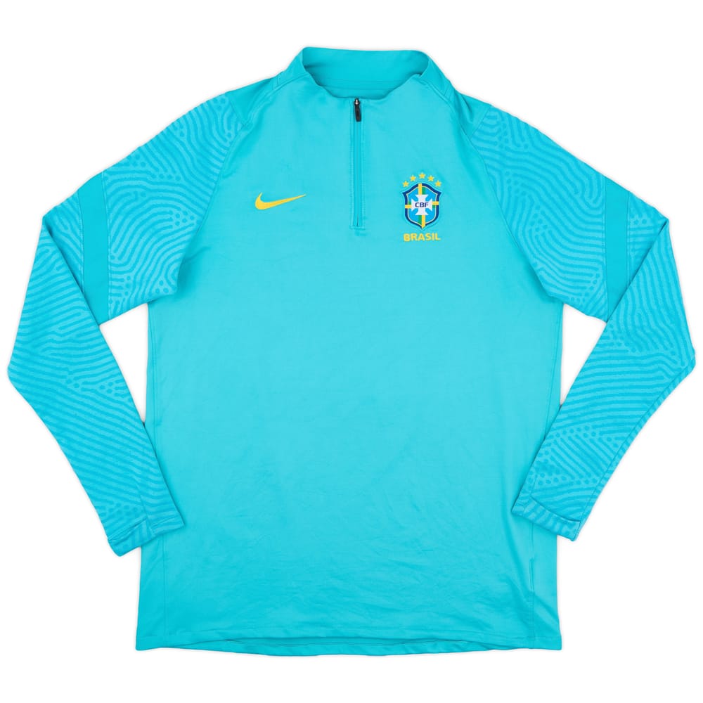 2020-21 Brazil Nike 1/4 Training Top - 8/10 - (L)