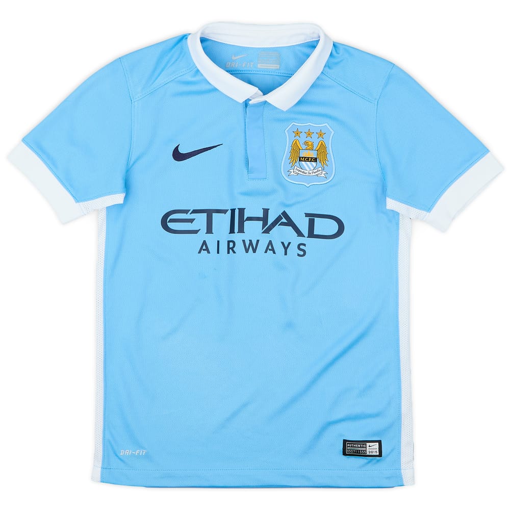 2015-16 Manchester City Home Shirt - 7/10 - (S.Boys)