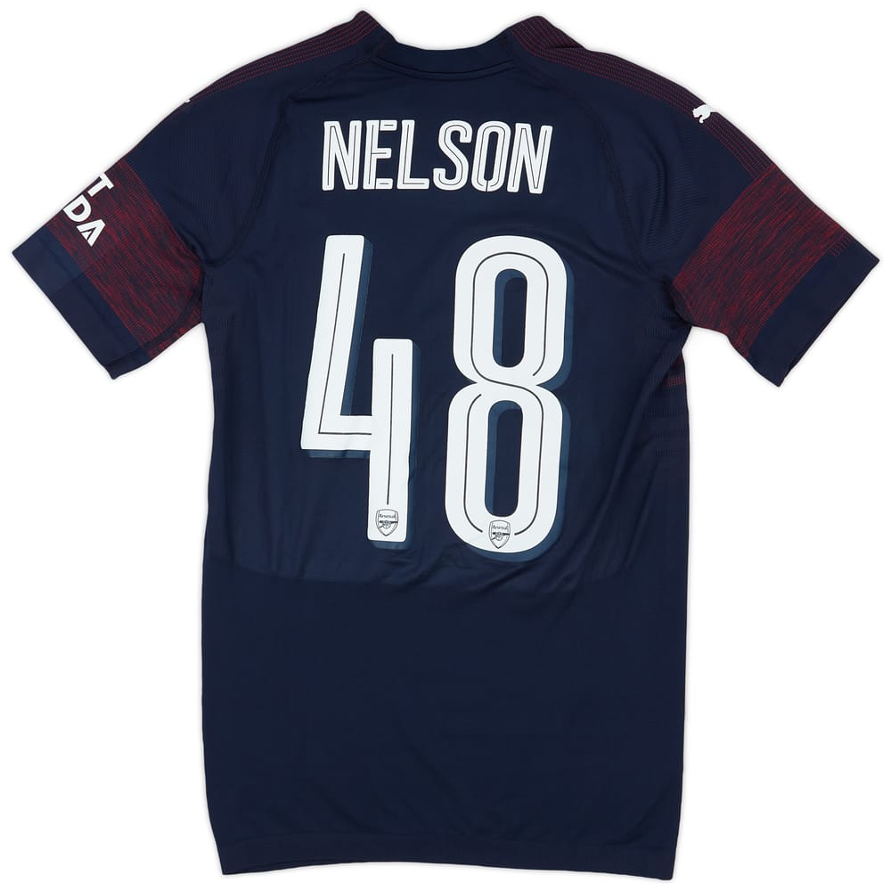2018-19 Arsenal Match Issue Away Shirt Nelson #48