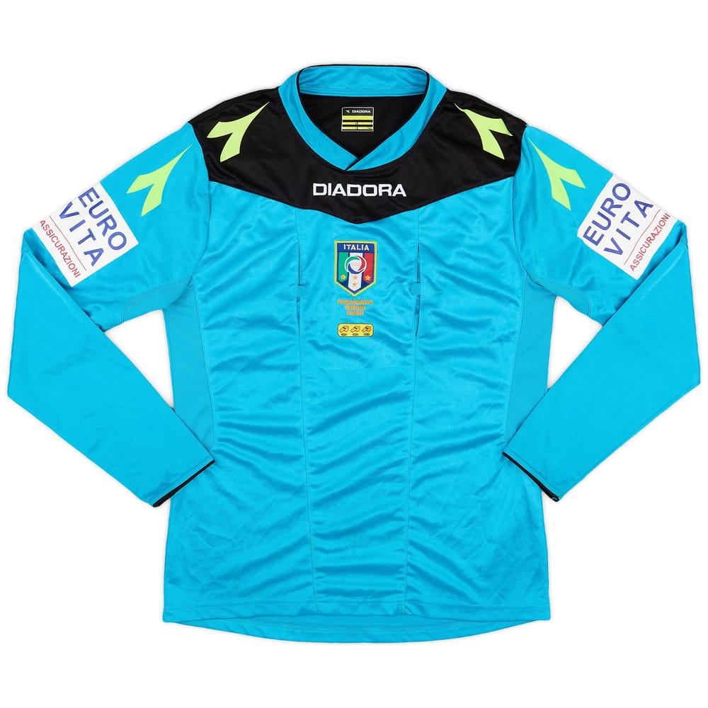 2015-16 Italy Diadora Referee L/S Shirt - 8/10 - (S)