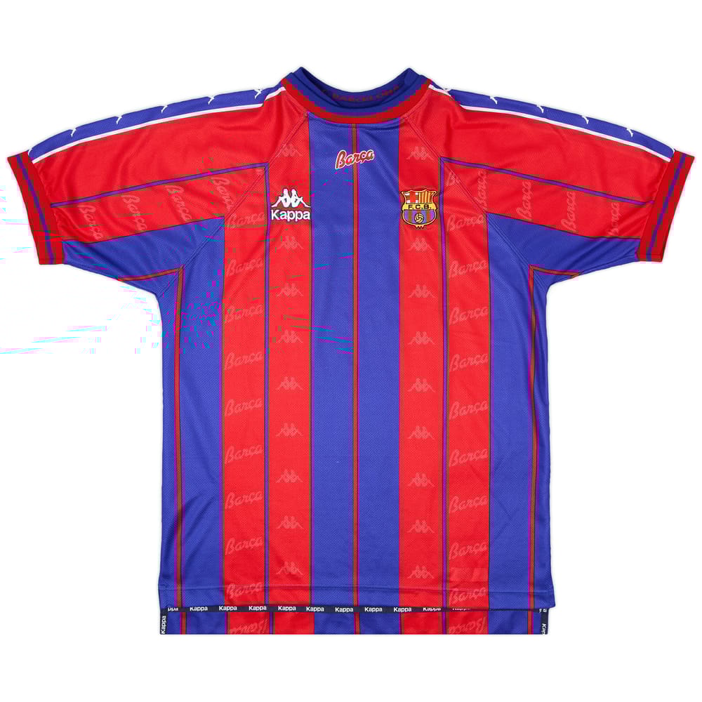 1997-98 Barcelona Home Shirt - 9/10 - (XL)