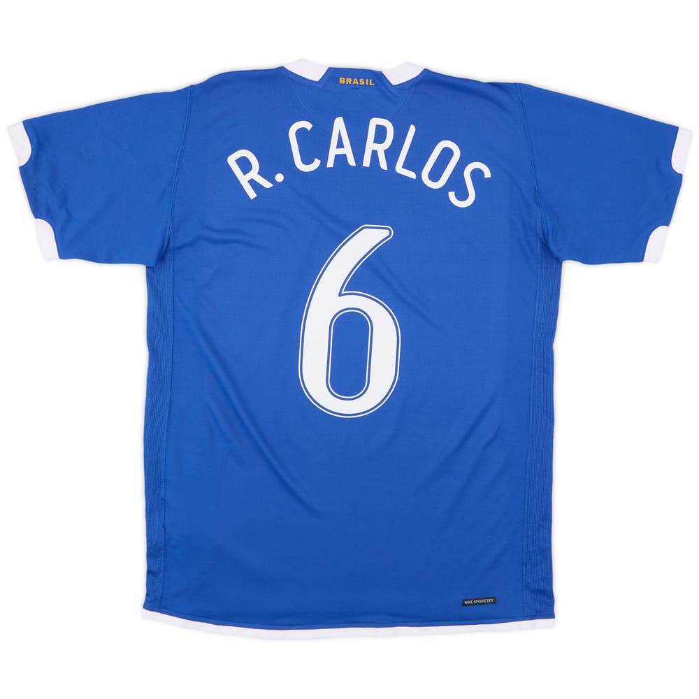 2006-07 Brazil Away Shirt R.Carlos #6 - 8/10 - (M)