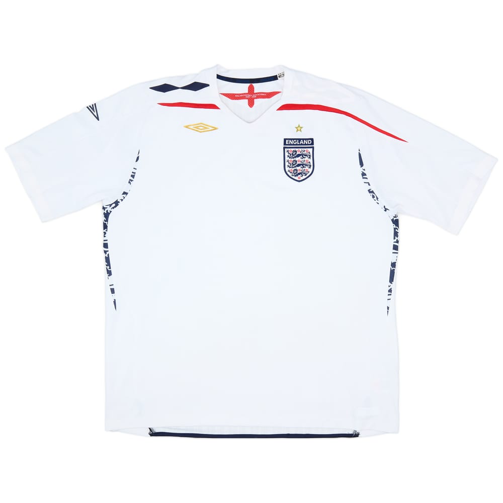 2007-09 England Home Shirt - 8/10 - (3XL)
