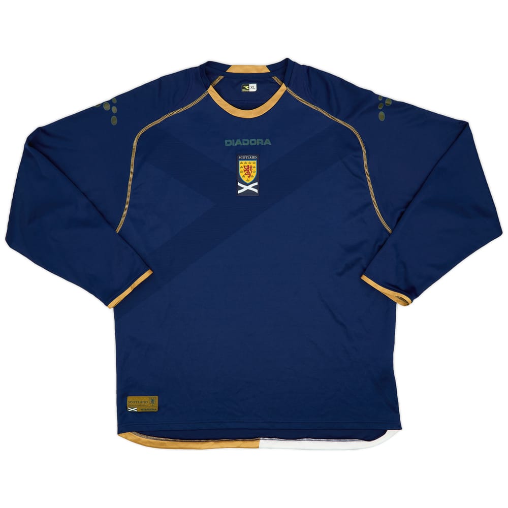 2007-08 Scotland Home L/S Shirt - 7/10 - (XL)