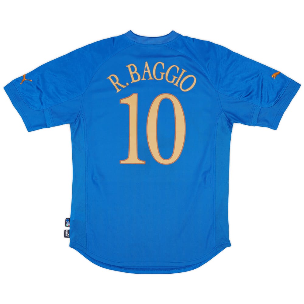 2004-06 Italy Home Shirt Baggio #10 - 6/10 - (XL)