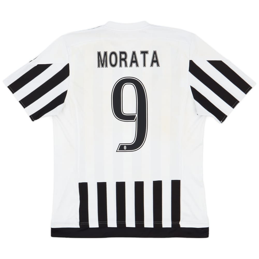 2015-16 Juventus Home Shirt Morata #9 - 7/10 - (L)