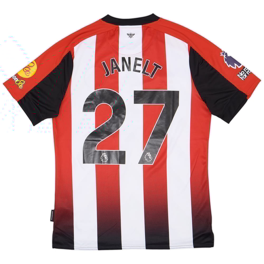 2023-24 Brentford Match Issue Home Shirt Janelt #27