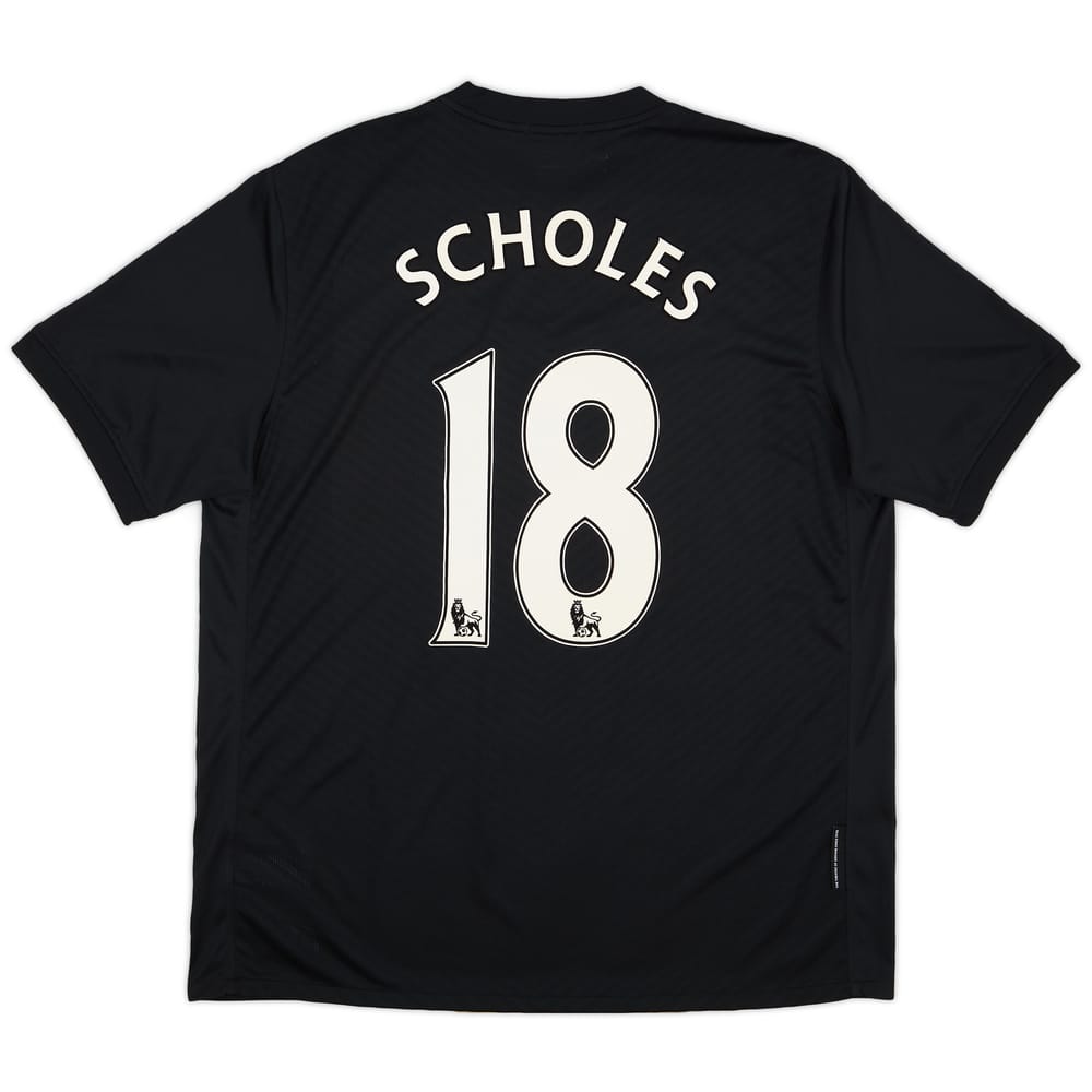 2009-10 Manchester United Away Shirt Scholes #18 (XL)