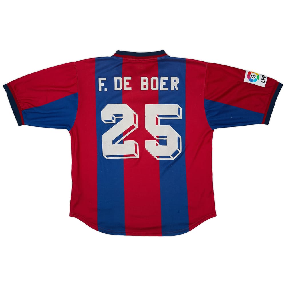 1998-00 Barcelona Home Shirt F. De Boer #25 - 8/10 - (M)