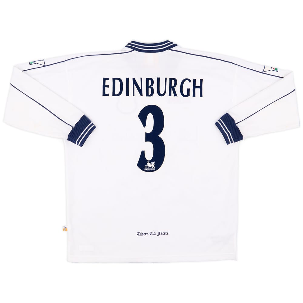 1997-98 Tottenham Match Issue Squad Signed Home L/S Shirt Edinburgh #3