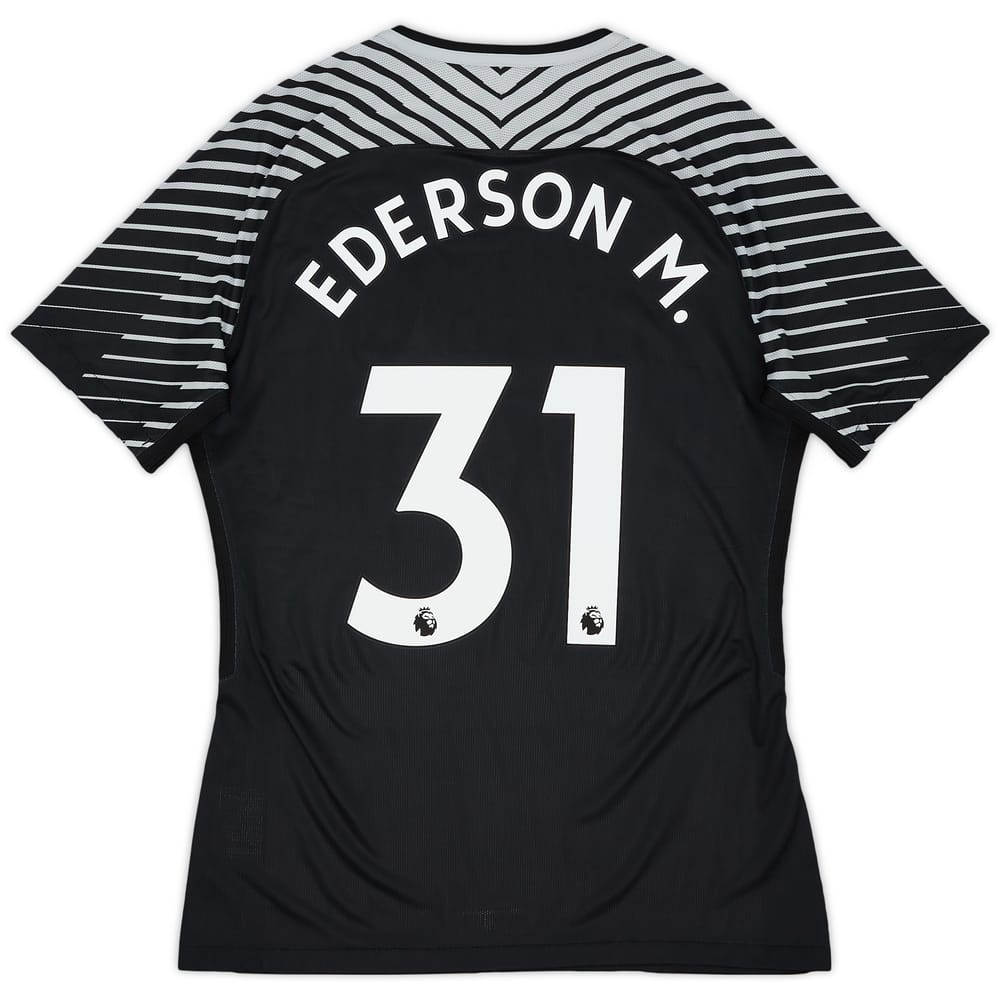 2017-18 Manchester City Player Issue GK Shirt Ederson.M. #31 - 8/10 - (L)