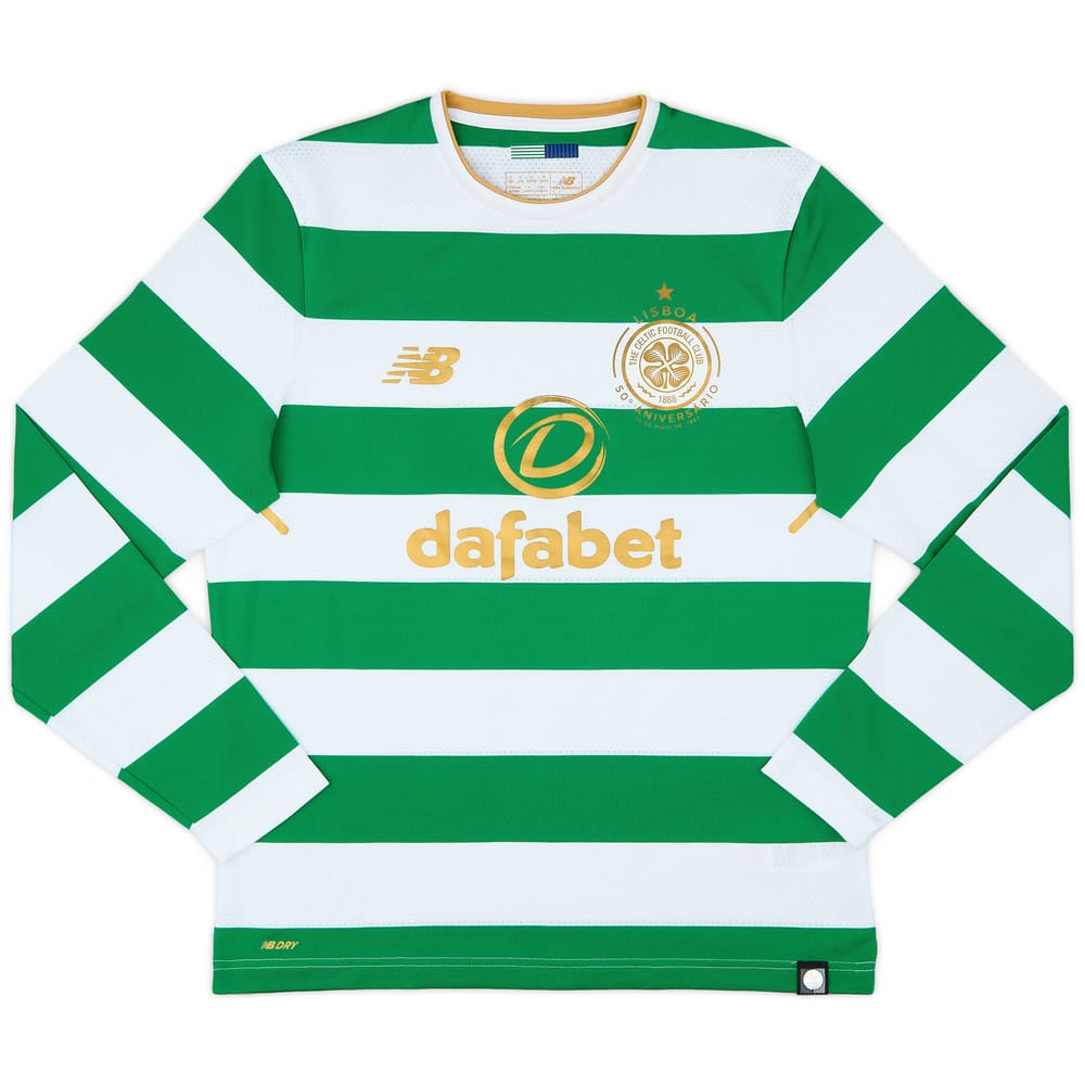 2017-18 Celtic 'Lisbon Lions 50th Anniversary' Home L/S Shirt - 9/10 - (S)