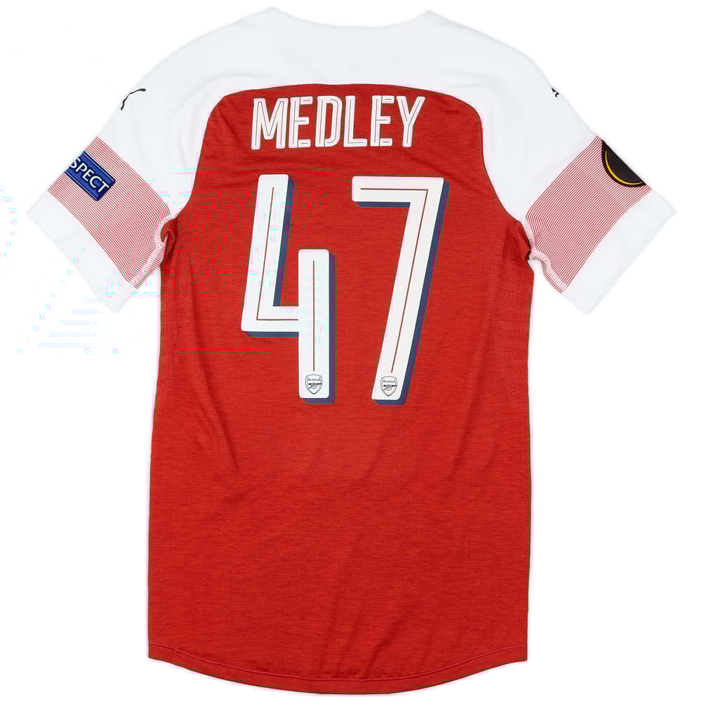 2018-19 Arsenal Match Issue Europa League Home Shirt Medley #47