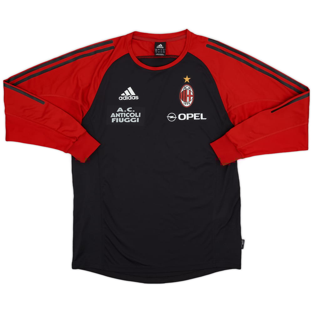 2002-03 AC Milan Player Issue adidas Training L/S Shirt - 7/10 - (M)