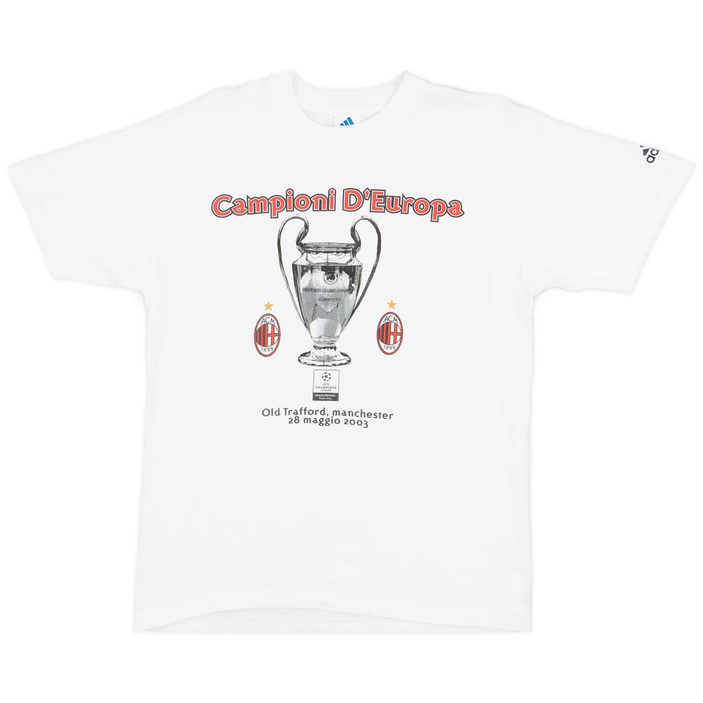 2003-04 AC Milan adidas Graphic Tee - 9/10 - (S)