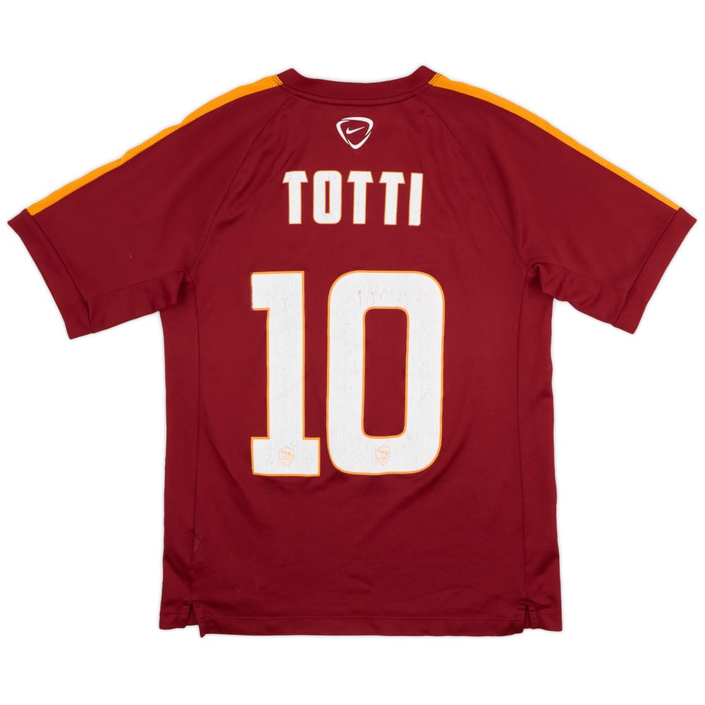 2014-15 Roma Home Shirt Totti #10 - 6/10 - (M)