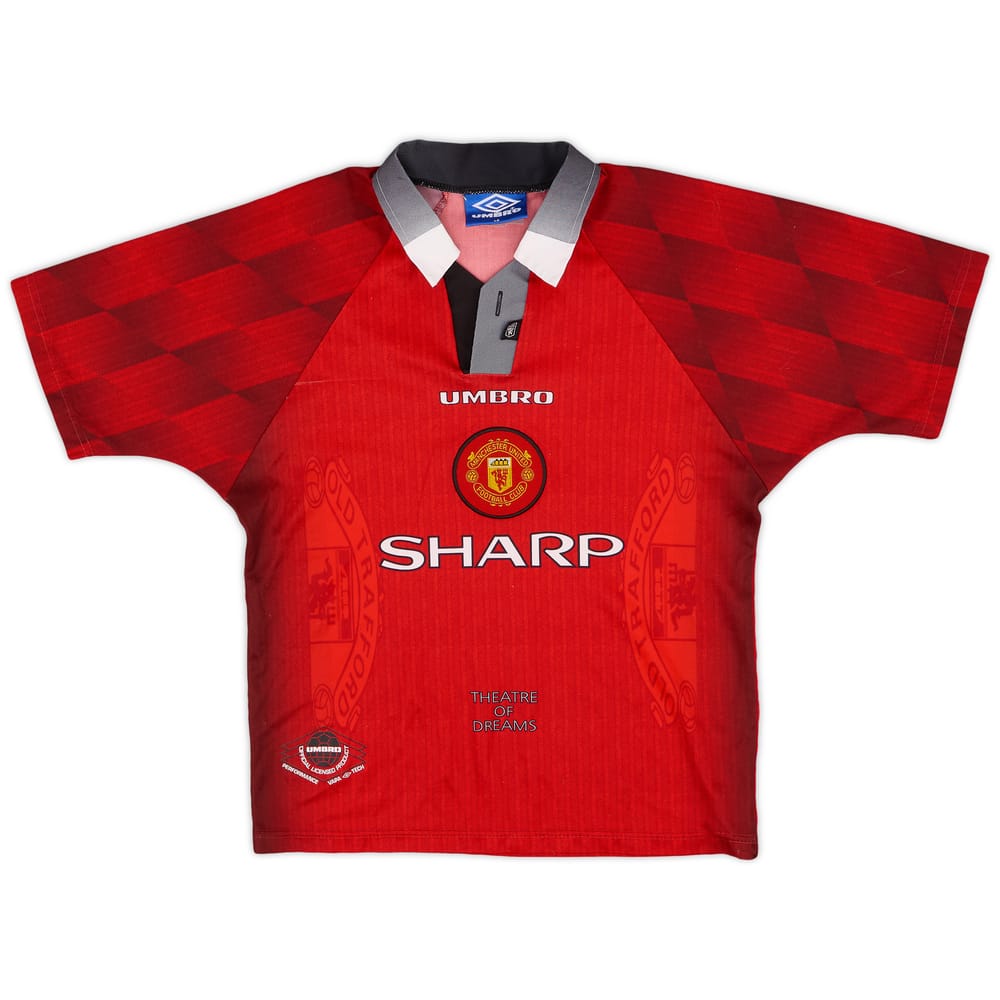 1996-98 Manchester United Home Shirt - 6/10 - (L.Boys)