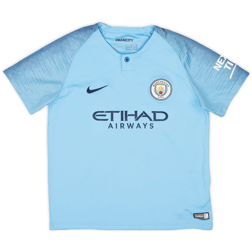 2018-19 Manchester City Home Shirt - 8/10 - (7-8 Years)