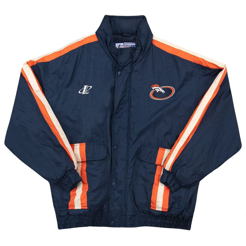 1990s Denver Broncos Logo Athletic Rain Coat XXL