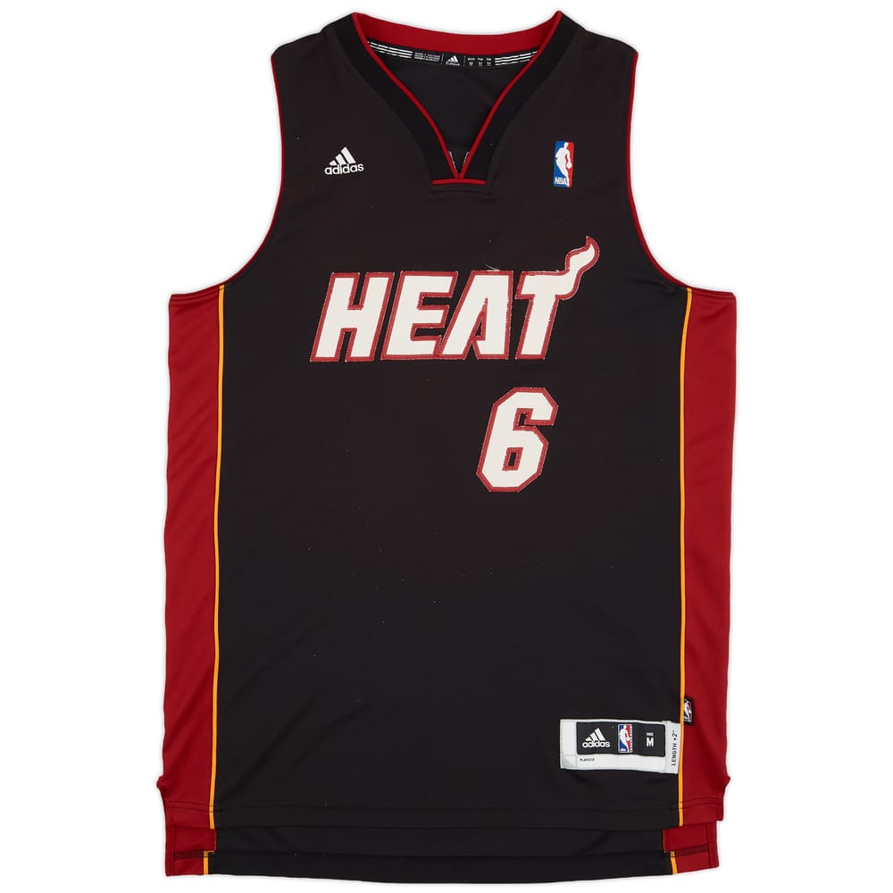 2010-12 Miami Heat James #6 adidas Swingman Away Jersey - 5/10 - (M)