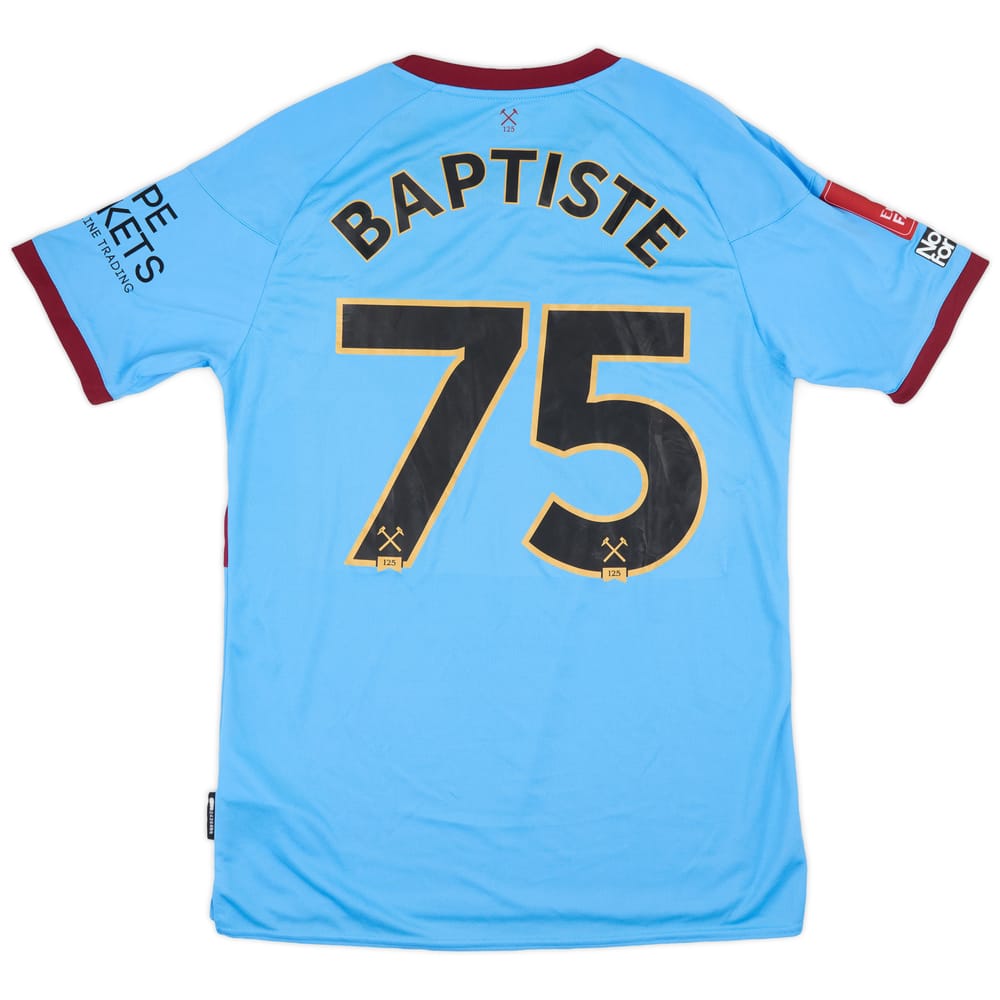 2020-21 West Ham Match Issue FA Cup Away Shirt Baptiste #75