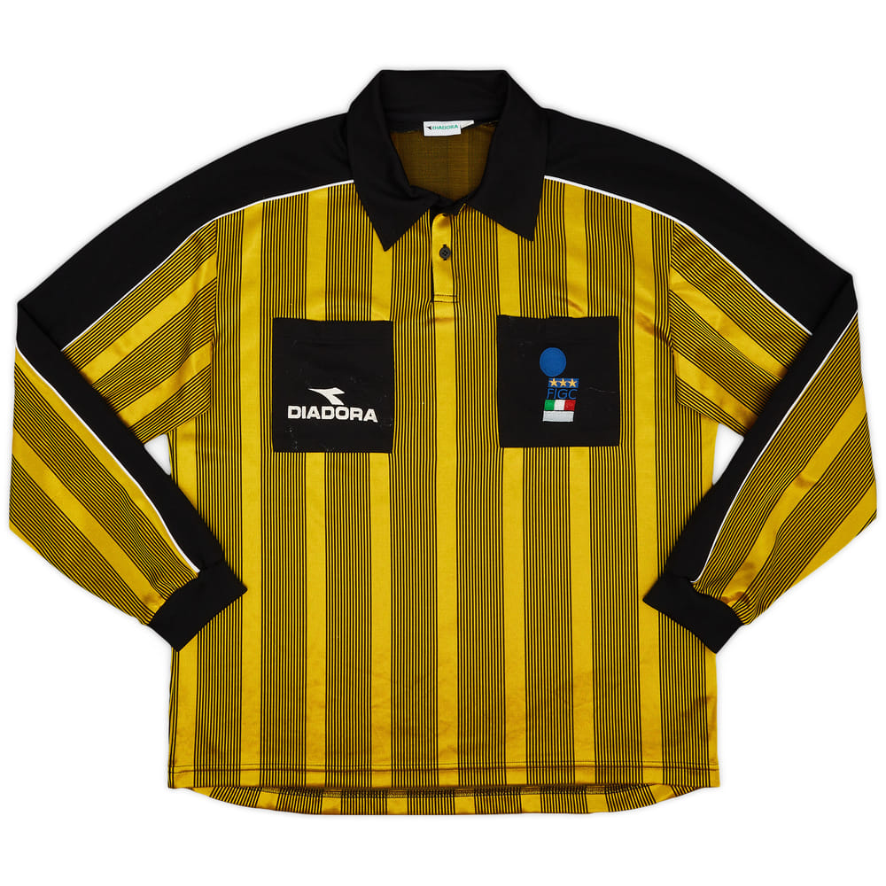 1999-00 Italy FIGC Diadora Referee L/S Shirt - 7/10 - (XXL)