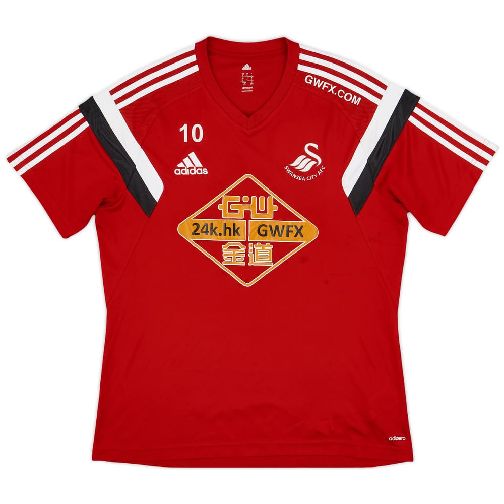 2014-15 Swansea Player Issue adidas Training Shirt #10 - 6/10 - (L)