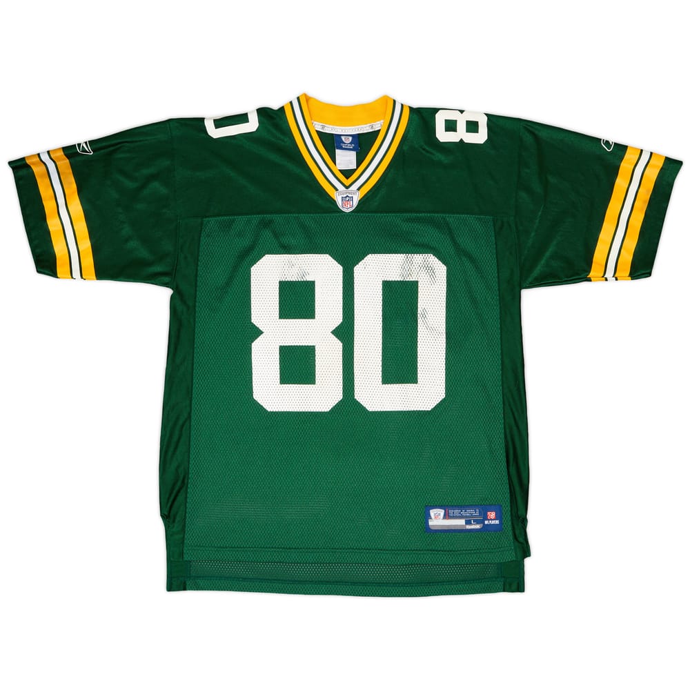 2008-11 Green Bay Packers Driver #80 Reebok On Field Home Jersey - 5/10 - (L)