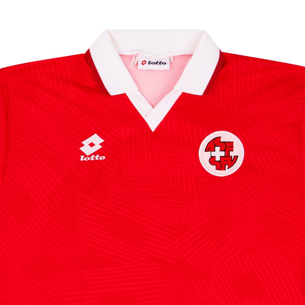 1992 Switzerland U-21 Match Issue Home Shirt #5 (v Scotland)