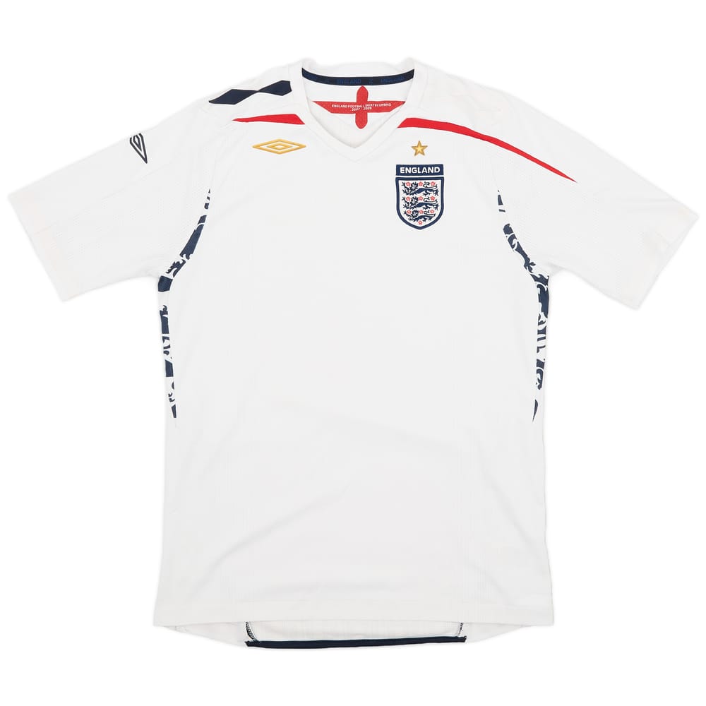 2007-09 England Home Shirt - 5/10 - (XL.Boys)