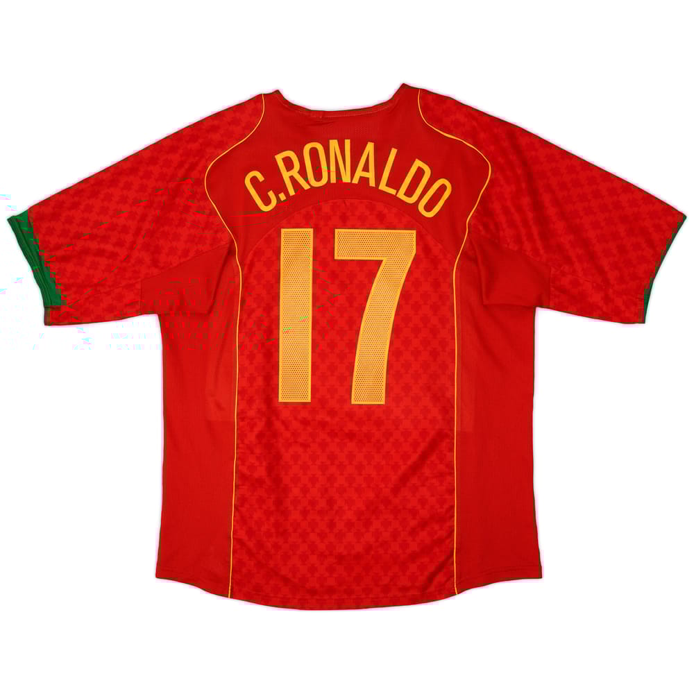 2004-06 Portugal Home Shirt C.Ronaldo #17 - 9/10 - (XL)