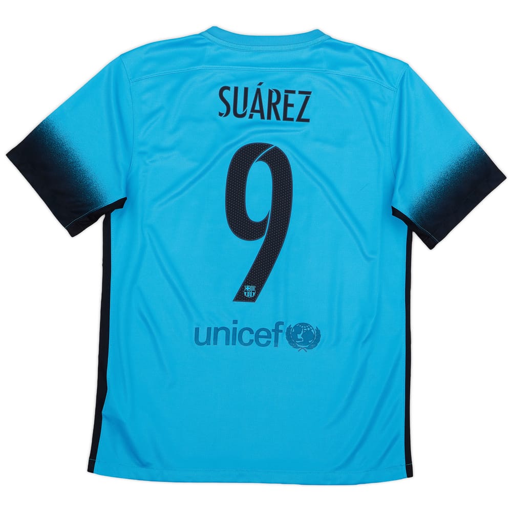 2015-16 Barcelona Third Shirt Suarez #9 - 5/10 - (M)