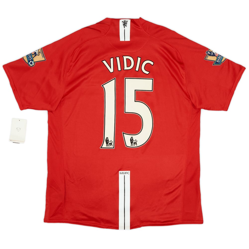 2007-09 Manchester United Home Shirt Vidic #15 (L)