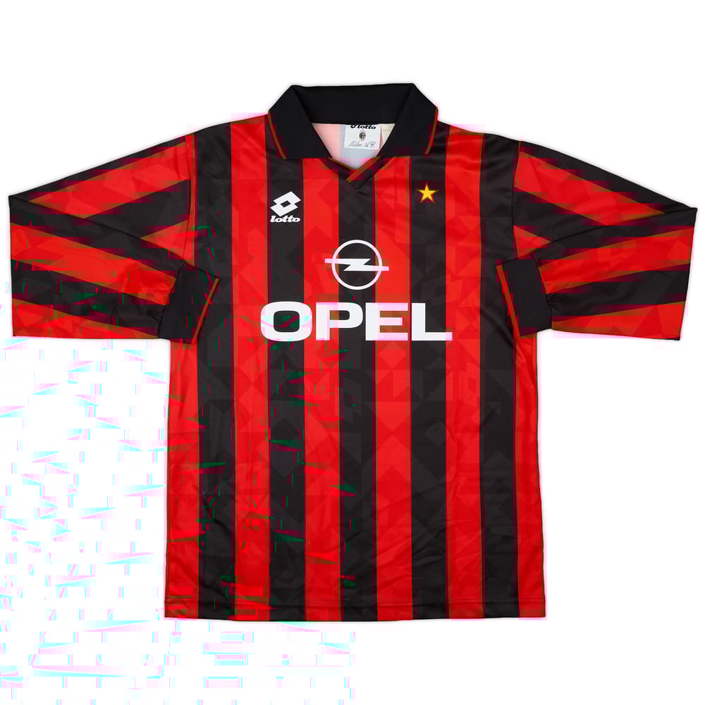 1994-95 AC Milan Home L/S Shirt - 9/10 - (XL)