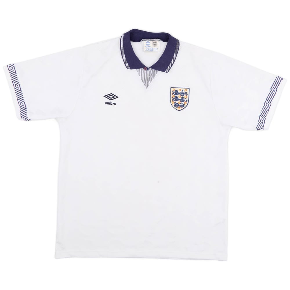 1990-92 England Home Shirt - 5/10 - (XL)