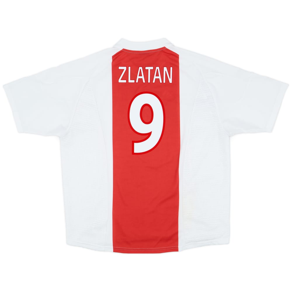 2002-04 Ajax Home Shirt Zlatan #9 - 9/10 - (XXL)