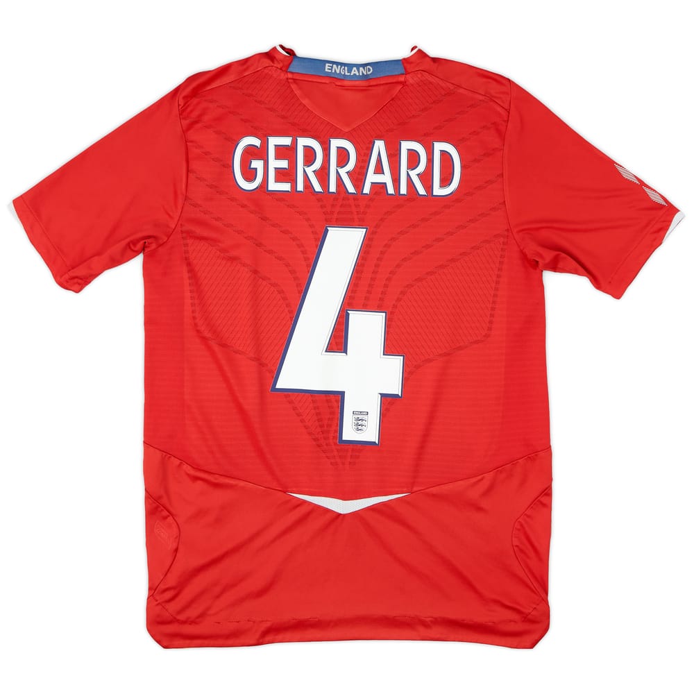 2008-10 England Away Shirt Gerrard #4 - 6/10 - (S)