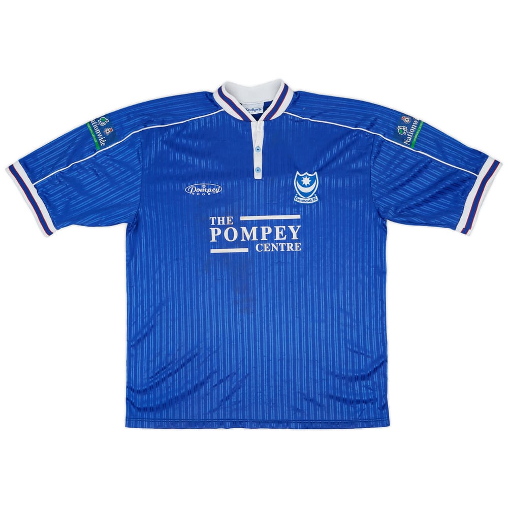 1999-00 Portsmouth Match Issue Home Shirt Waterman #18