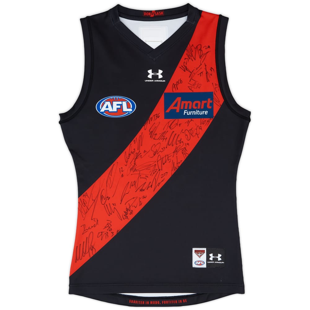 2020 Essendon AFL Match Issue Squad Signed Home Guernsey #35 (Guelfi)