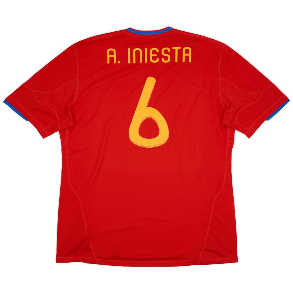 2009-10 Spain Home Shirt Iniesta #6 (XXL)